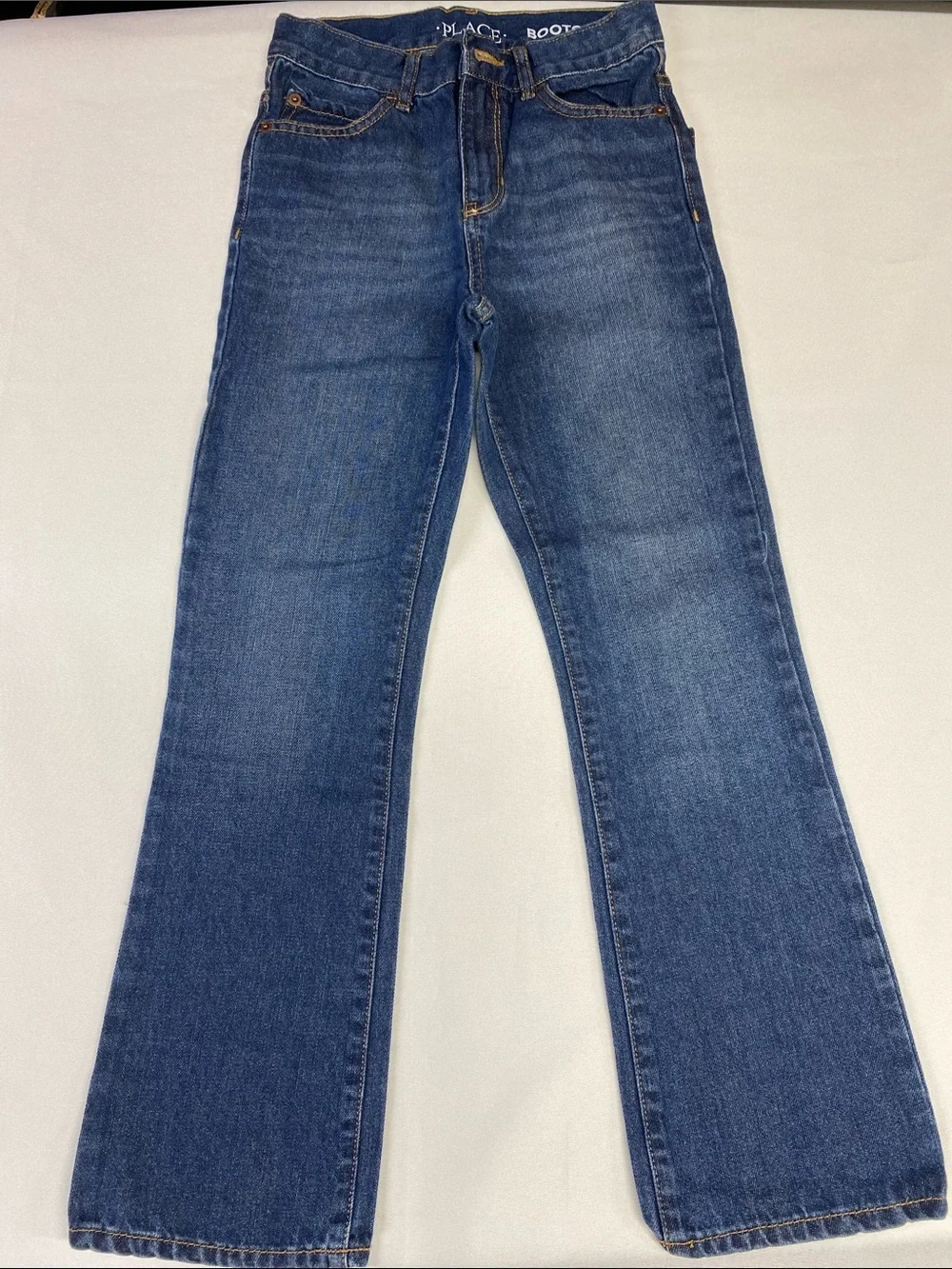 Children's Place Boys Blue Denim Bootcut Jeans Size 10S (4 Pairs)